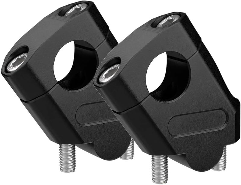 Feiteplus 7/8" Universal Handlebar Bar Risers Motorcycle Bar Clamps 7/8" Bar For Motorbike Pit Dirt Bikes Black Riser Height 38mm (1.5 "), 18mm (0.71") Backward or Forward - Image 1